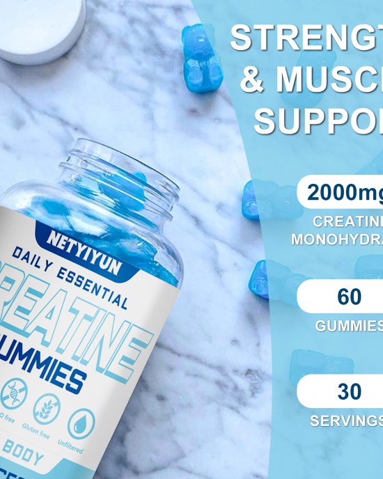 Creatine Gummies Infused with 3g Creatine Monohydrate for Men and Women, Strength, Endurance, Muscle Instantized Creatine for Muscle Growth, Strength, Focus, Energy & Health Creatine Gummies Infused with 3g Creatine Monohydrate for Men and Women, Strength, Endurance, Muscle Instantized Creatine for Muscle Growth, Strength, Focus, Energy & Health