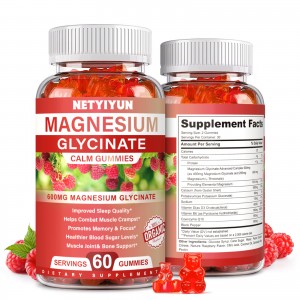 Magnesium Glycinate Gummies, 600mg Magnesium Glycinate Advanced Complex Include 200mg Magnesium L-Threonate, Magnesium Support Sleep Quality, Relaxation, Stress Relief Pack of 1