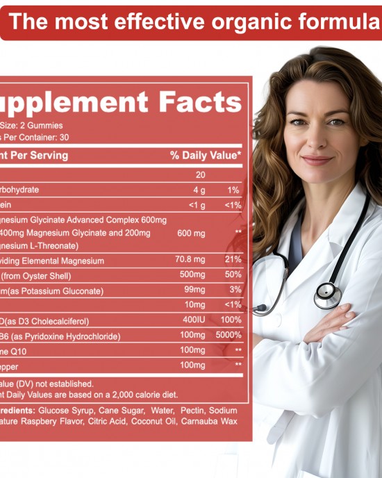 Magnesium Glycinate Gummies, 600mg Magnesium Glycinate Advanced Complex Include 200mg Magnesium L-Threonate, Magnesium Support Sleep Quality, Relaxation, Stress Relief Pack of 1 Magnesium Glycinate Gummies, 600mg Magnesium Glycinate Advanced Complex Include 200mg Magnesium L-Threonate, Magnesium Support Sleep Quality, Relaxation, Stress Relief Pack of 1