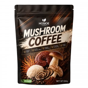 Hosioe Mushroom Coffee, Instant Mushroom Coffee with Lions Mane, Cordyceps, Reishi, King Trumpet, Turkey Tail, Mushroom Coffee Powder for Energy, Focus & Immune Support (47 Servings)